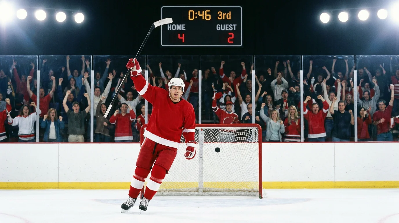 NHL home favourite scoring a late insurance goal that pushes the puck-line cover