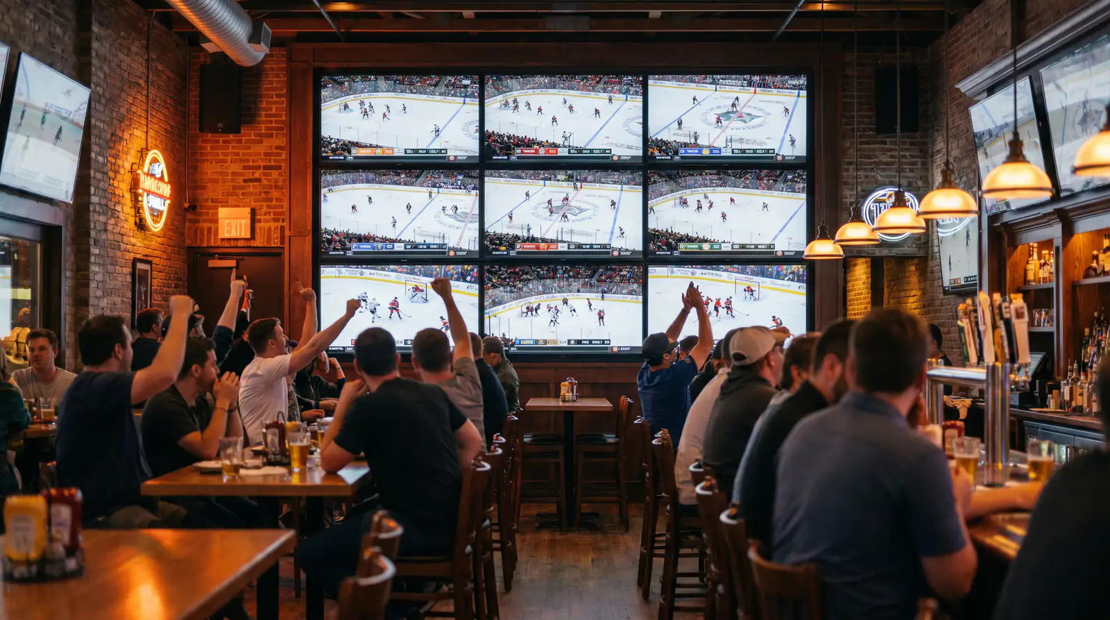 Saturday NHL slate showing twelve simultaneous matches where punters select their acca legs
