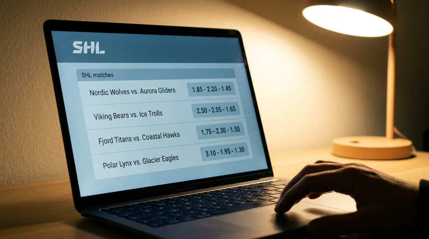 UK punter checking which UK bookmakers cover SHL markets on a laptop