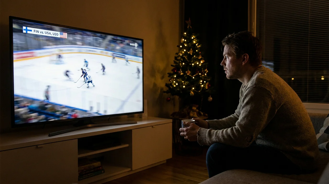 UK punter watching the WJC Boxing Day match window on his TV in the early evening